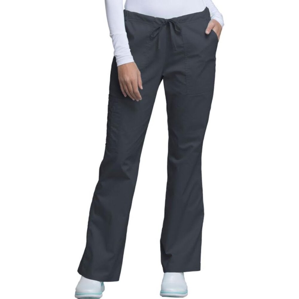 Cherokee® Core Stretch 4044 Women's Mid-Rise Drawstring Scrub Pant - Pewter